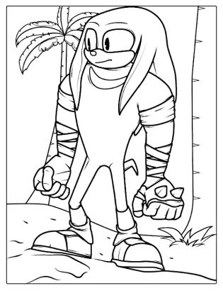 Coloriage Knuckles Dessins Imprimer