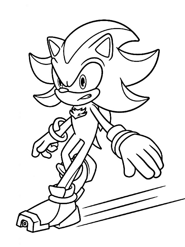 Coloriage Sonic Shadow Dessins Imprimer