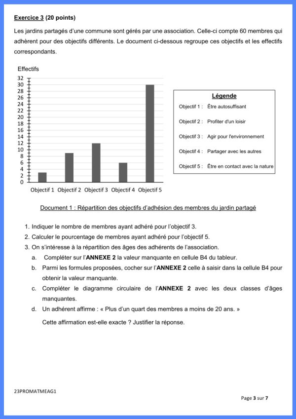 Sujet de Maths du Brevet 2023 et à sa Correction à imprimer