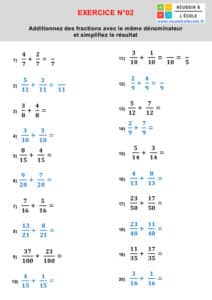 Addition de fractions 