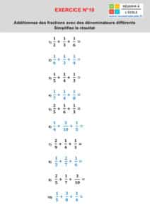 Addition de fractions
