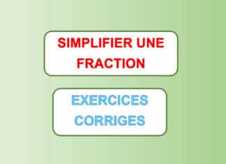 simplifier une fraction exercice