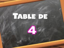 table de multiplication de 4