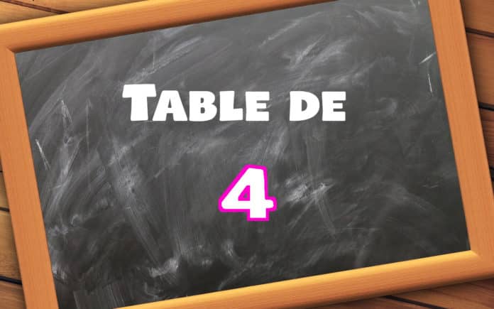table de multiplication de 4