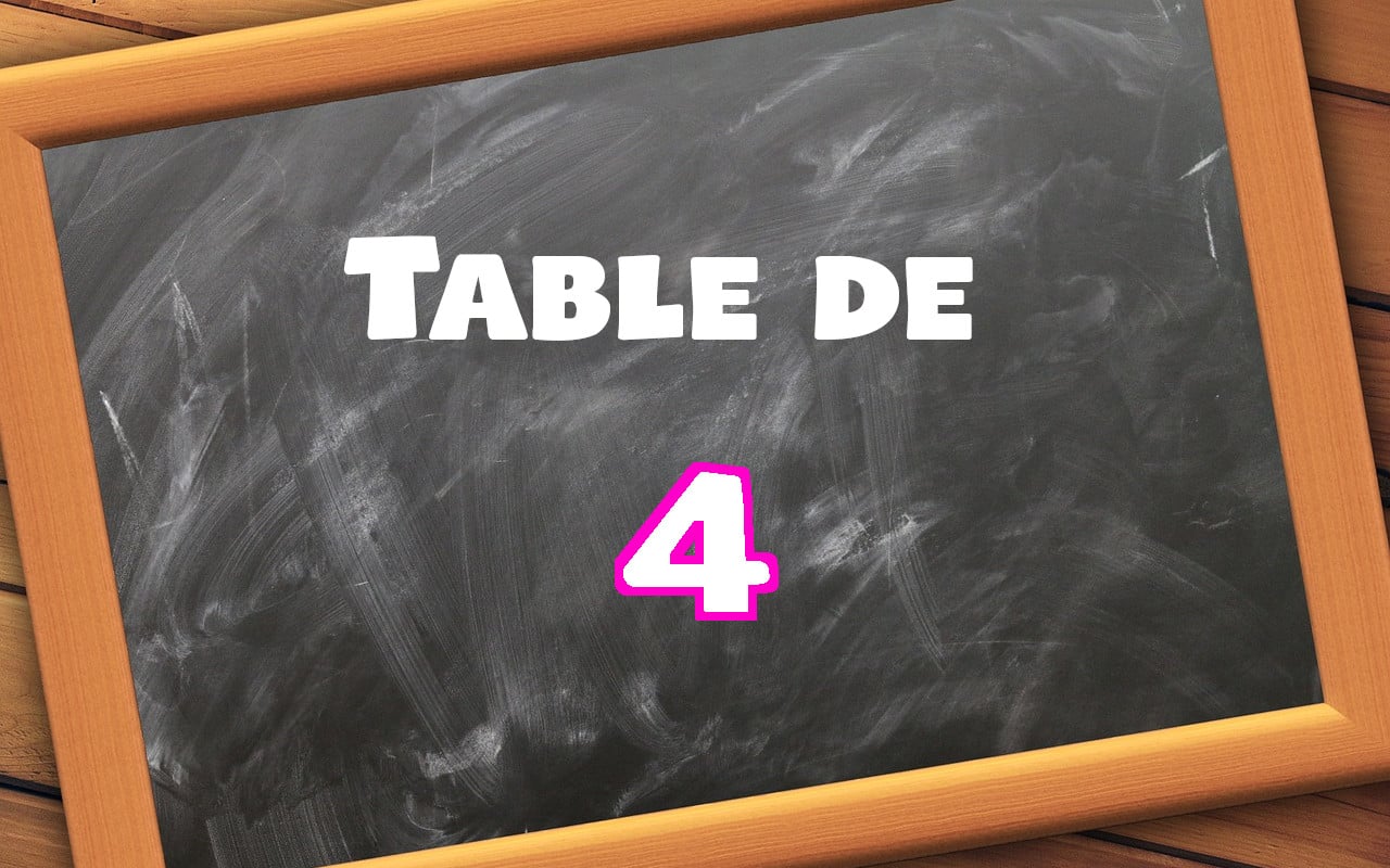Comptines pour enfants - La Table de 4 (apprendre les tables de