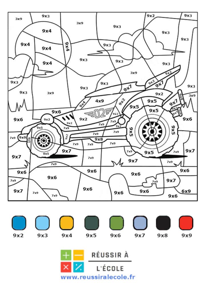 Coloriages Magiques Multiplication  16 dessins gratuits inédits