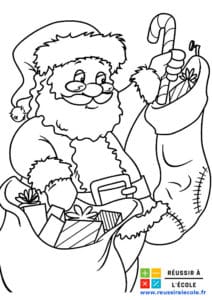 coloriage pere noel à imprimer