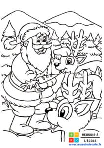 coloriage pere noel à imprimer