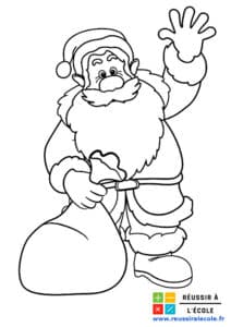 coloriage pere noel à imprimer