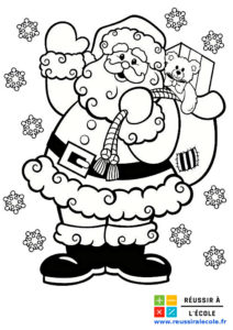 coloriage pere noel à imprimer