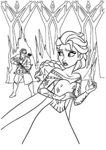 reine des neiges coloriage