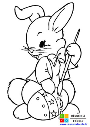 dessin de lapin à imprimer