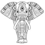 dessin elephant mandala