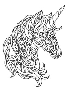 coloriage licorne mandala