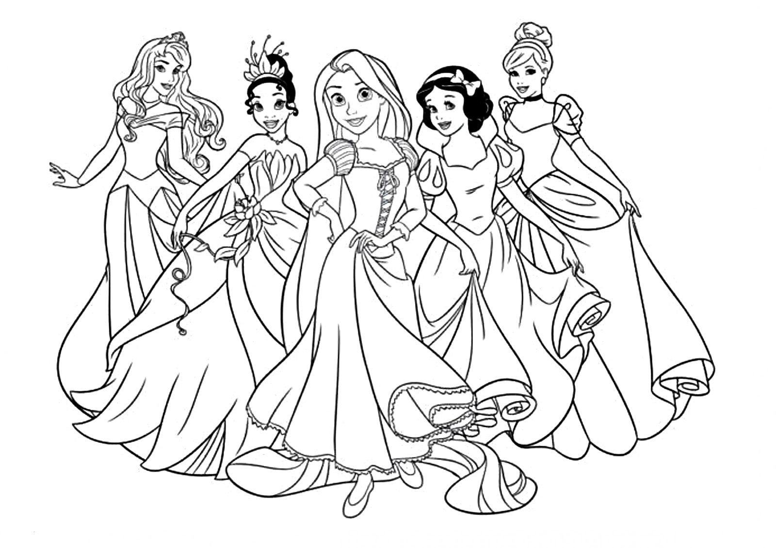 Coloriage Princesse   20 dessins à imprimer gratuitement