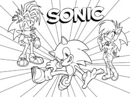 Coloriage Sonic Gratuit  25 supers dessins à imprimer