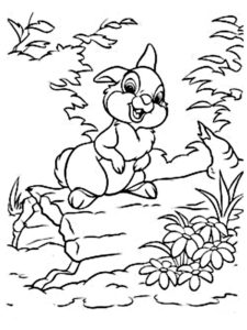 coloriage lapin de paque