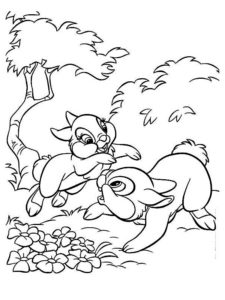 coloriage lapin de paques