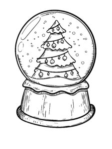 boule de noel a colorier