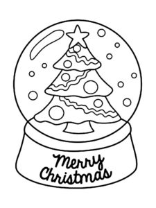 boule de noel coloriage