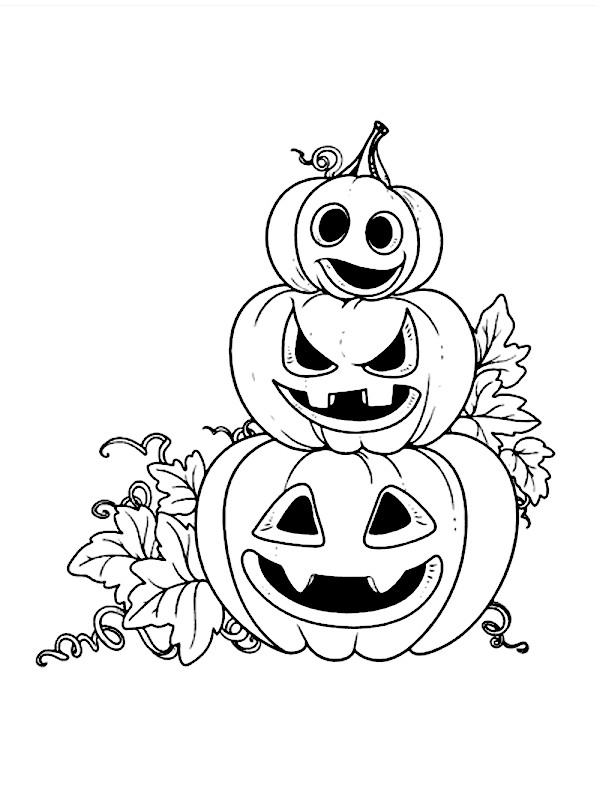 Chez Bogato - Halloween - Sablé à colorier Citrouille
