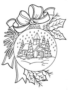 coloriage boule de noel