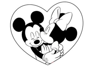 coloriage minnie et mickey