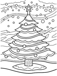 coloriage sapin