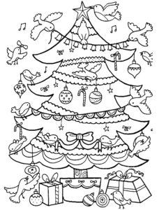 coloriage sapin