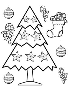 coloriage sapin de noel