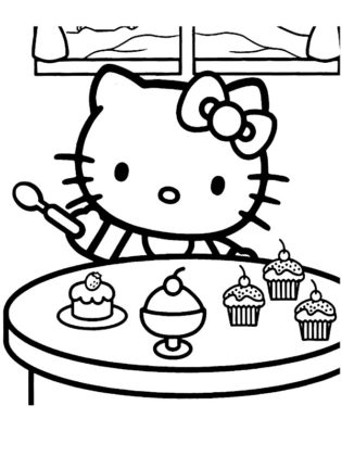 hello kitty a colorier
