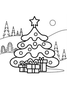 coloriage sapin de noel