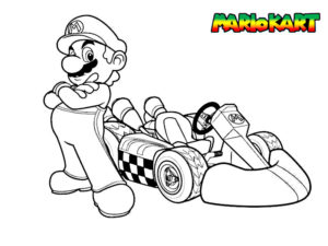 coloriage de mario kart