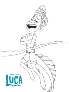 coloriage disney luca