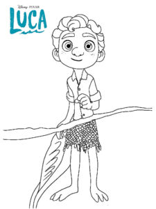 coloriage disney luca