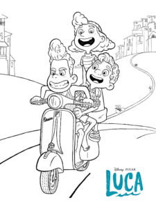 coloriage disney luca