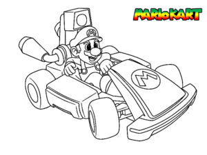 coloriage mario kart