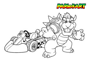 coloriage à imprimer mario kart