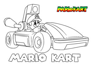 coloriage mario kart 8