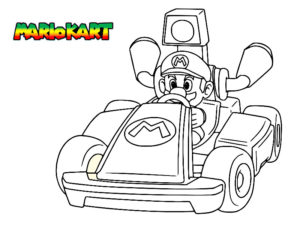 coloriage mario kart 8