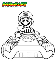 coloriage mario kart 8