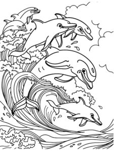 coloriage animaux marins