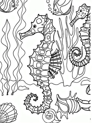 coloriage animaux marins
