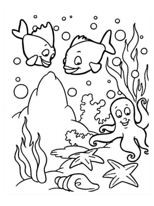 coloriage d'animaux marins