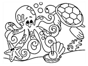 coloriage animaux mer