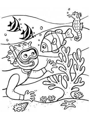 coloriage animaux mer