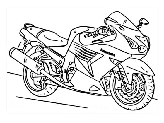 coloriage de moto