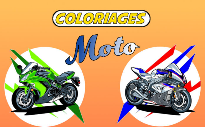 coloriage moto