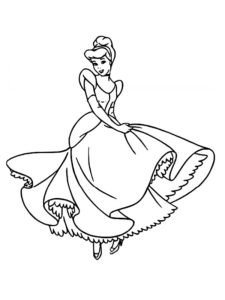 coloriage cendrillon à imprimer