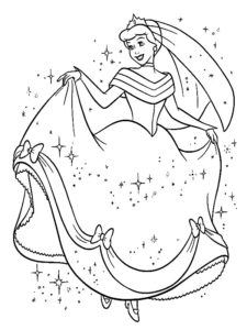 coloriage cendrillon à imprimer